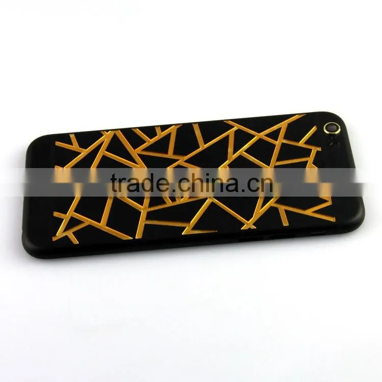 Wholesale china goods custom housing for iphone 6 with gold logo