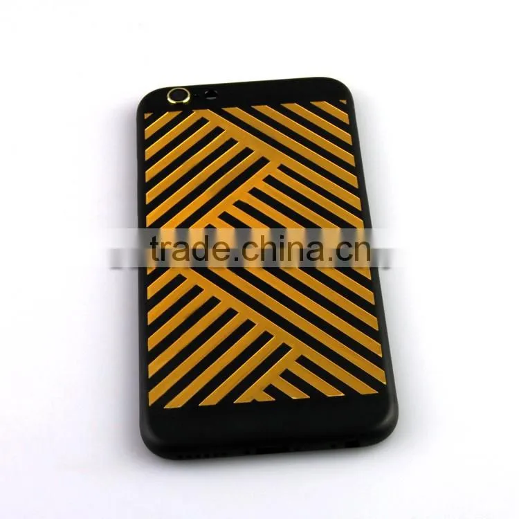 New products on china market for iphone 6 black housing with gold logo