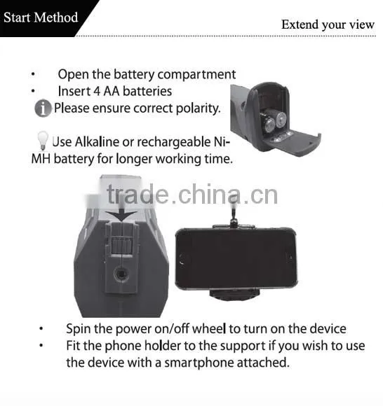 IP67 2 mega pixel cmos wifi inspecition endoscope for testing