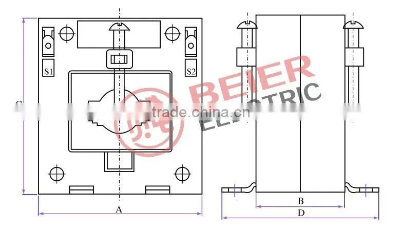 JY-100 low frequency electric current transformer output 5a