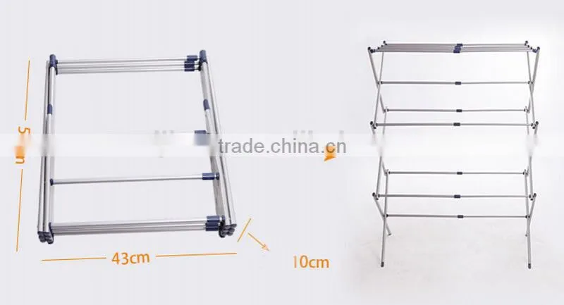Extensible mini folding clothes rack