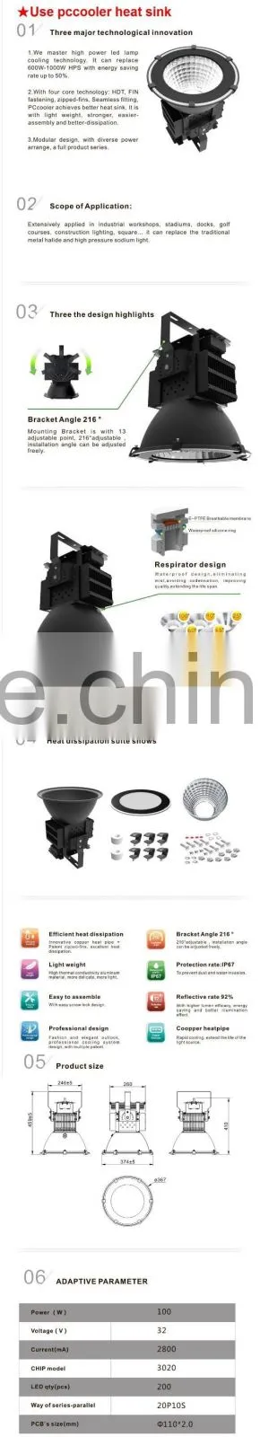 100W-500W LED football court light,basketball court light, tennis court lighting with IES
