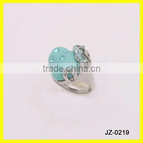 gold plating jewelry ring with crystal diamond of competitive price