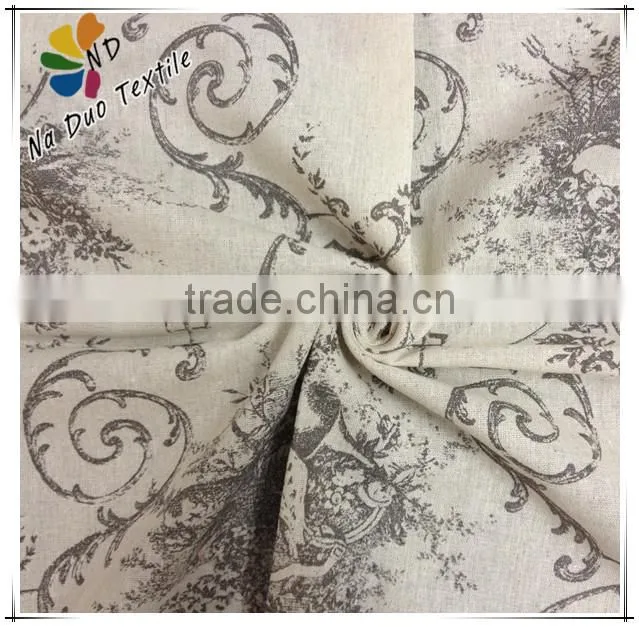 2013 new design Printed linen cotton fabric