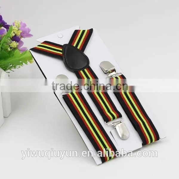 Stripe Suspenders For Boys Girls Clip-on Elastic Braces Kids Baby striped Suspenders Children Accessories 14 Colors 2.5*65cm
