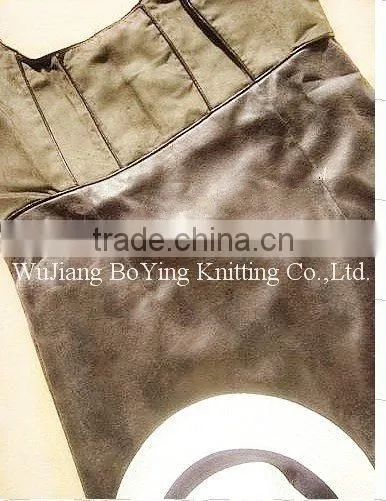 stamped suede fabric for dress