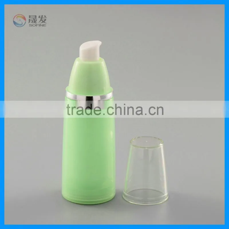 Supply green / any color 50ML plastic cosmetic lotion pump bottle
