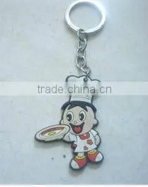 pvc soft rubber mouse shape key chain with metal ring
