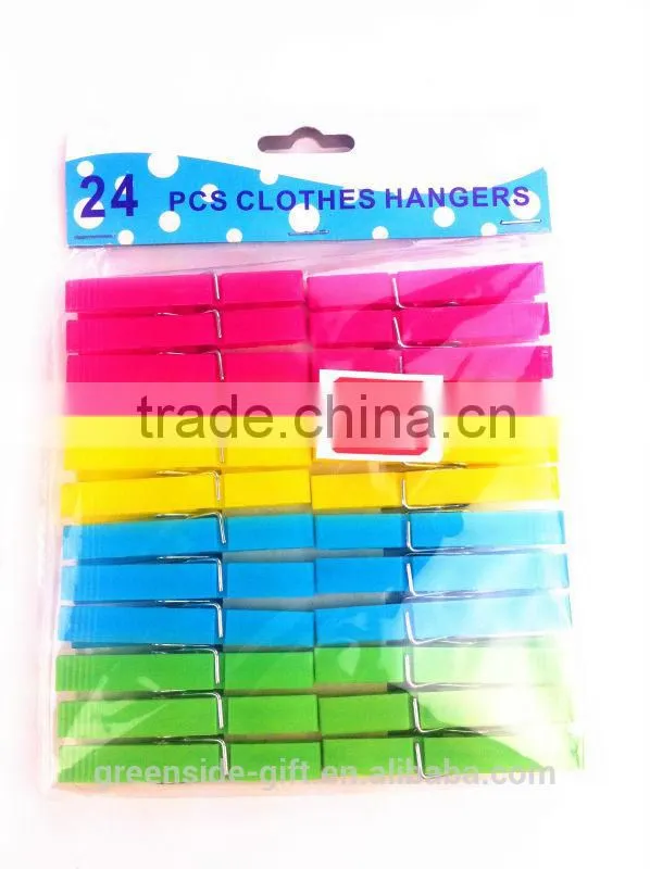 GS-1123-6pp high quality durable plastic clothes hanger pegs