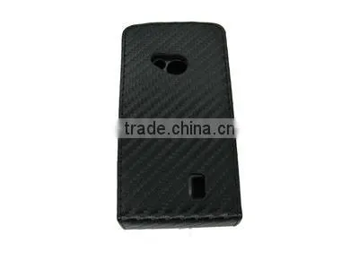 Flip Leather Case with Holder for sony ericsson J20 HAZEL