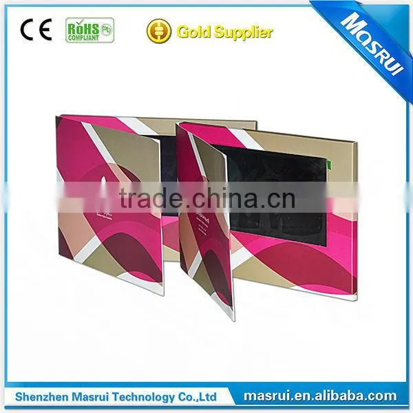 2015 Chinese Import Wholesale A5 folde size Video in print 1.8" - 10" LCD Video Folder