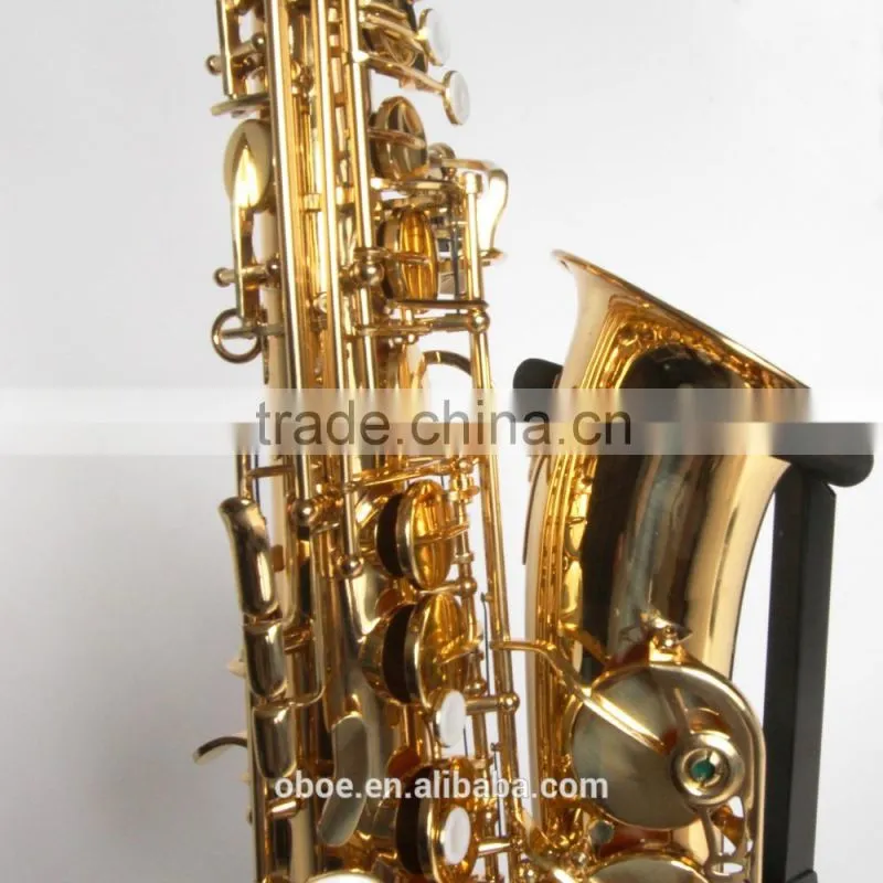 High class hot sale Eb gold lacquer alto saxophone