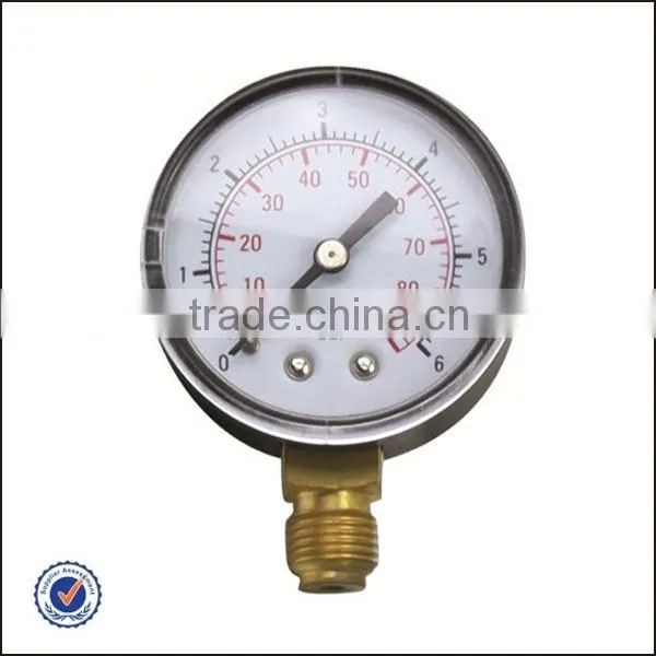 Pressure Gauge Side Mounted For Swimming Pool