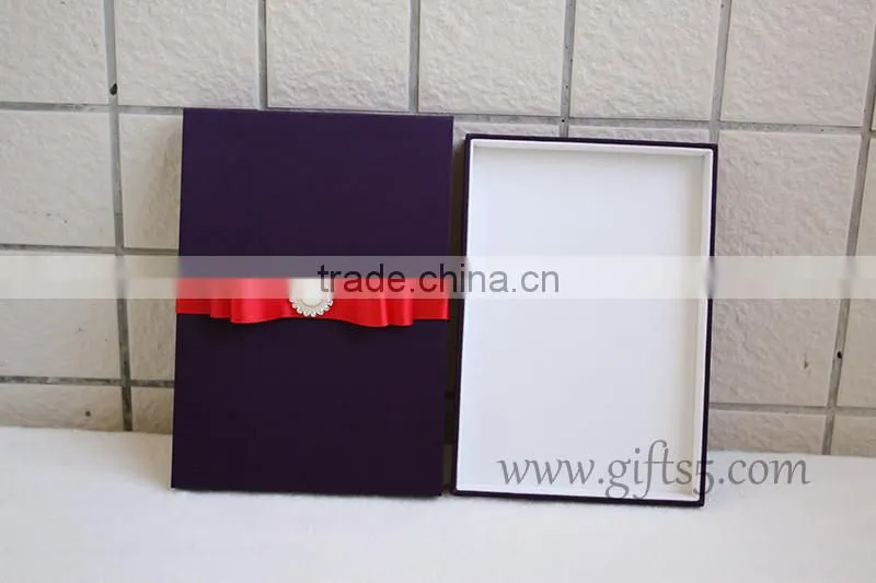 Custom Handmade Luxury Purple Wedding Gift Box for invitations