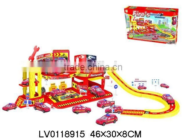 plastic parking lot toy / cartoon car / car toy