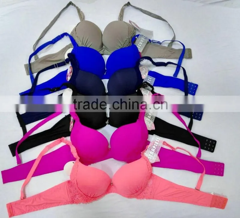 Best Quality Floral Lace Trim Thick Padded Push UP Bra Most Comfortable