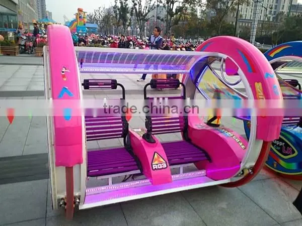 Attractive battery operated balanced happy le bar car rotating amusement rides