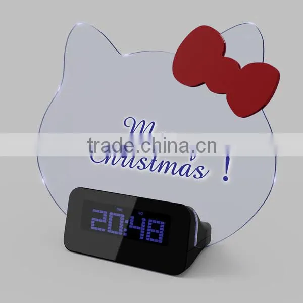 tablet led clock with temperature display