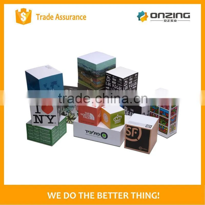 Wood free paper printed memo pad with pen holder