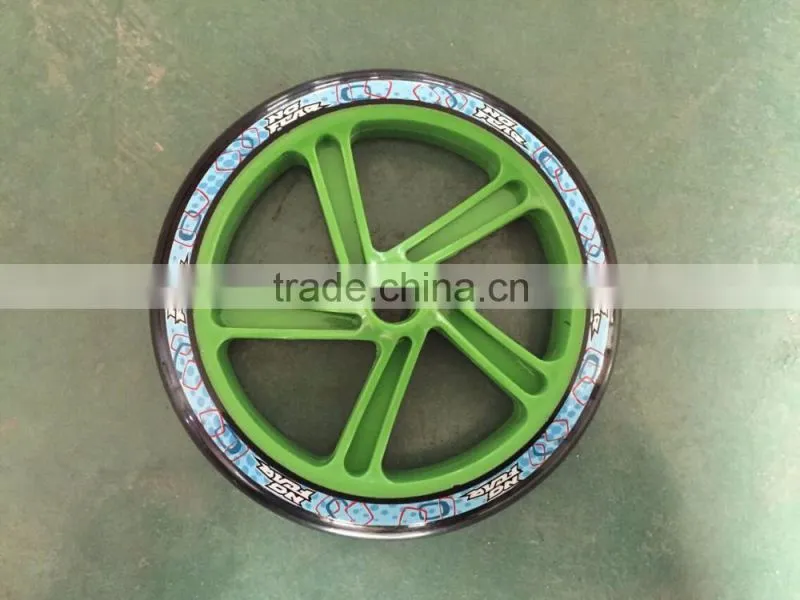 Hot sale 200mm PU big wheel kick scooter for adults