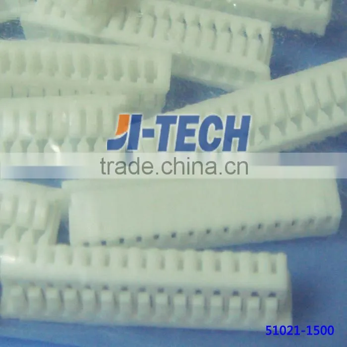 1.25mm pitch wire to wire and wire to board connector 15 circuits molex 51021 series female 15 pin connector 51021-1500 housing