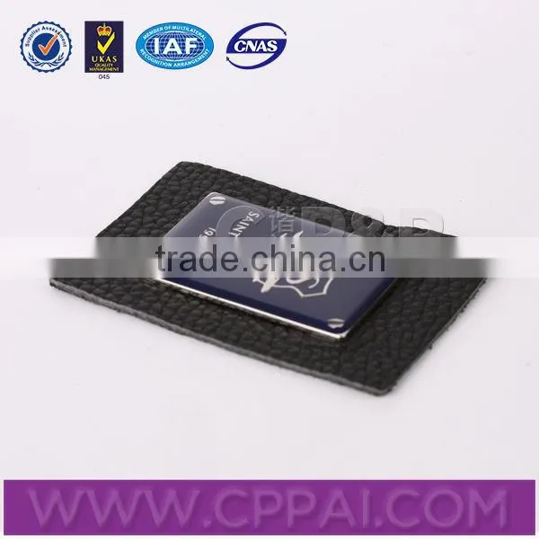 Guangzhou real leather denim leather patch for clothing