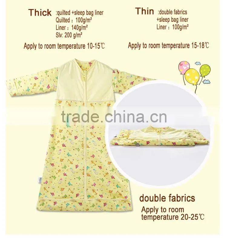 Infant kids anti kicking quilt sleeping bag for four seasons detachable fillings pink style