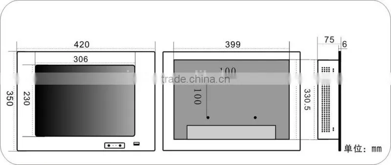 10.4'' 12.1'' 15'' 17'' 19'' Android High Performance Touch Screen Embedded Fanless Industrial Tablet PC