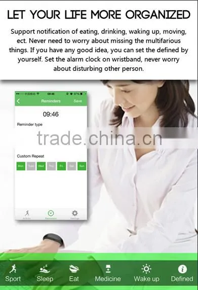 2016 Bluetooth 4.0 Bracelet, fitness smart activity tracker, motion detection