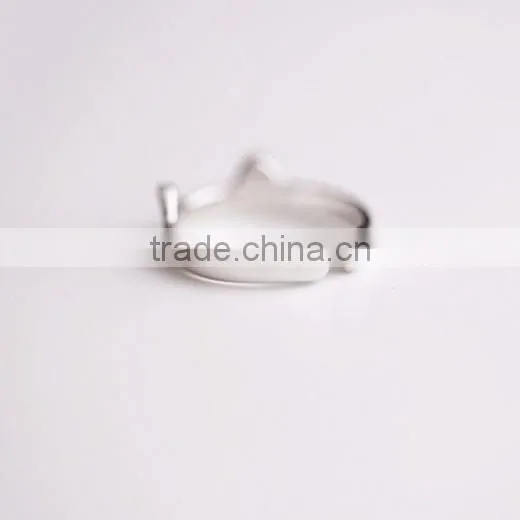 925 sterling silver kawaii cat ears ring adjustable ring fashion women ring jewelry supplies 6260553