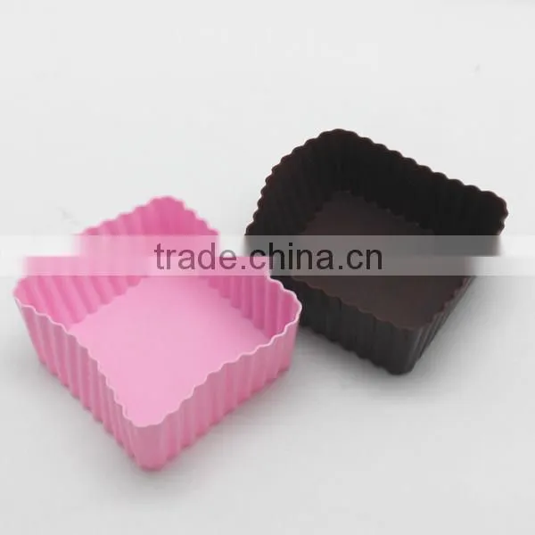 High quality long time used Square Silicone Muffin Cup cake mold