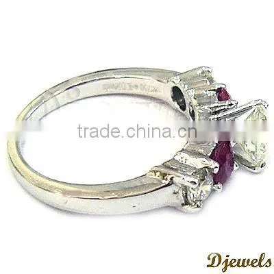 Ruby Engagement Rings, 14K White Gold Rings, Rings Jewelry
