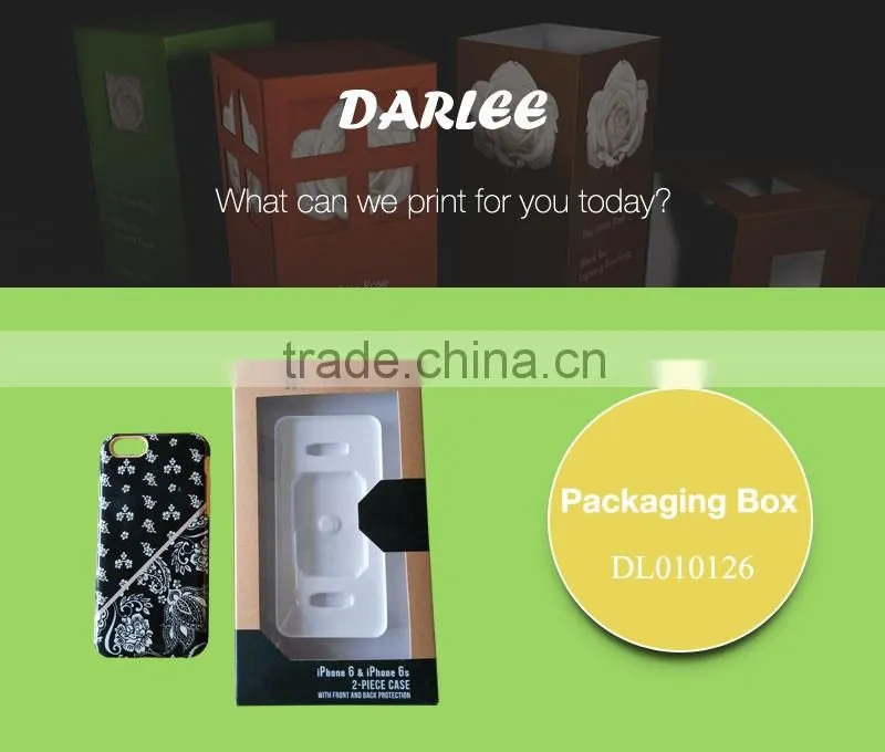 China hanging hook recyclable kraft paper phone case packaging box with custom logo