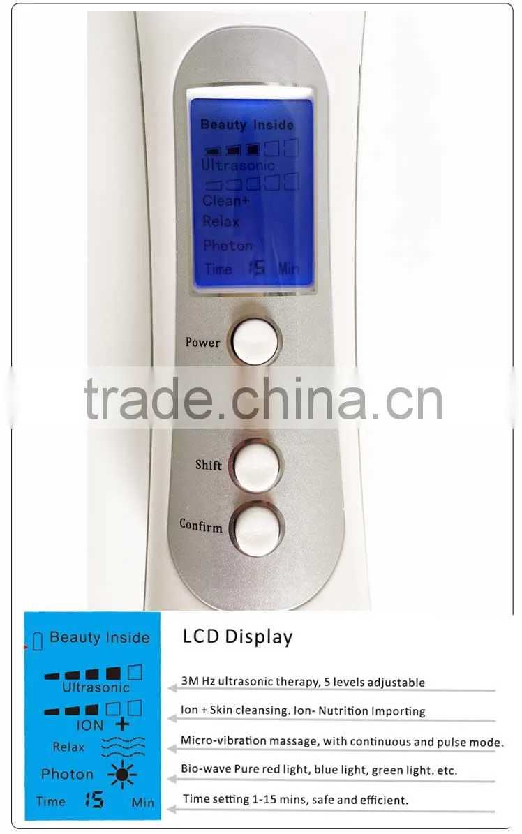 Home use Red blue green light therapy face beauty instrument Dilute the spot