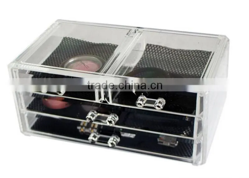 Wholesale six tiers acrylic drawer storage organizer for the acrylic makeup organizer/Acrylic Deco Cosmetic Organizer