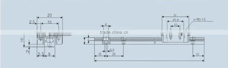 The Most Popular China Wholesale Miniature Linear Guide -TRN9C