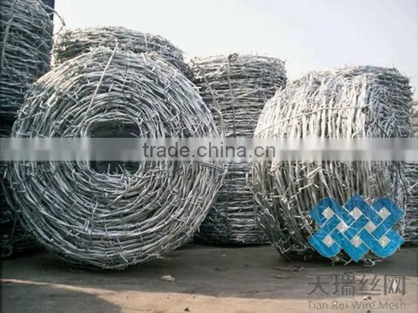 galvanized/pvc coated barbed wire (reverse twist or nromal twist )