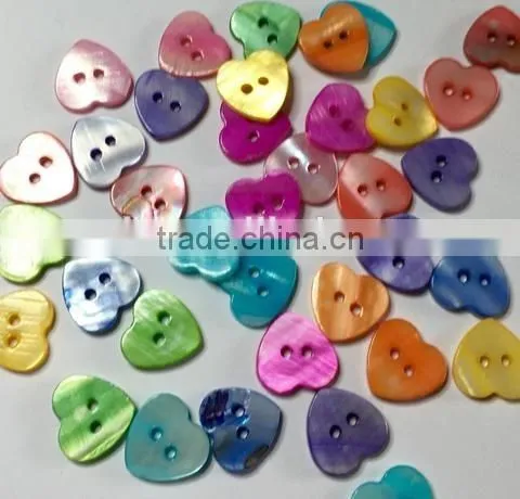 Colorful square and round natural shell buttons
