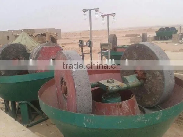 China Supplier Low Price Roller Tyre Gold Grinding Equipment, Gold Wet Pan Mill