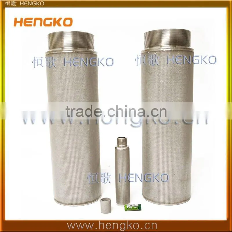 Sintered porous metal pipe filter
