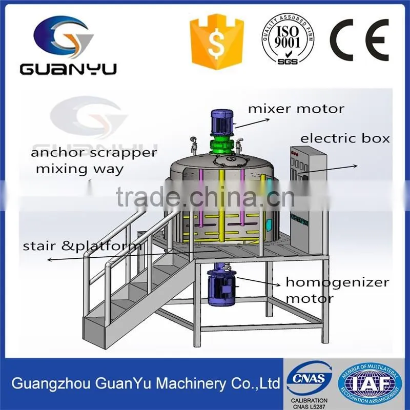 2017 hot sales stainless steel tomato paste mixing and heating tank