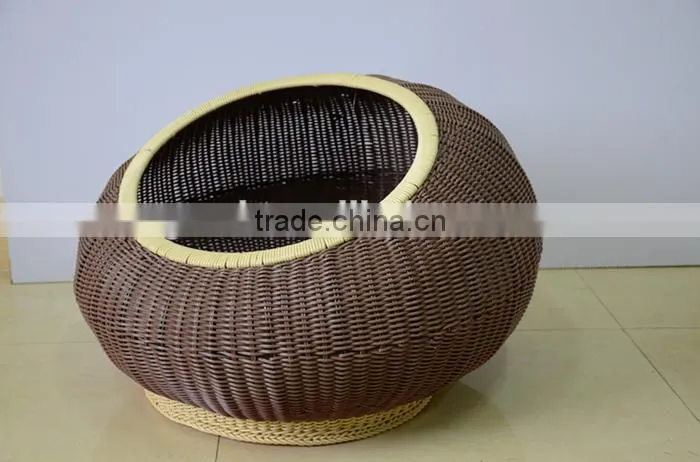 S&D wholesale durable plastic rattan outdoor &indoor cat bed pet house made in p.r.c