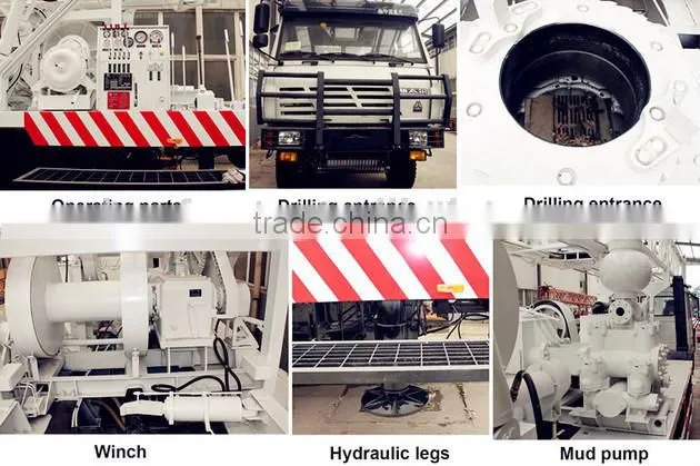 HFT600ST truck mounted water well drilling rig multifunctional drilling machines