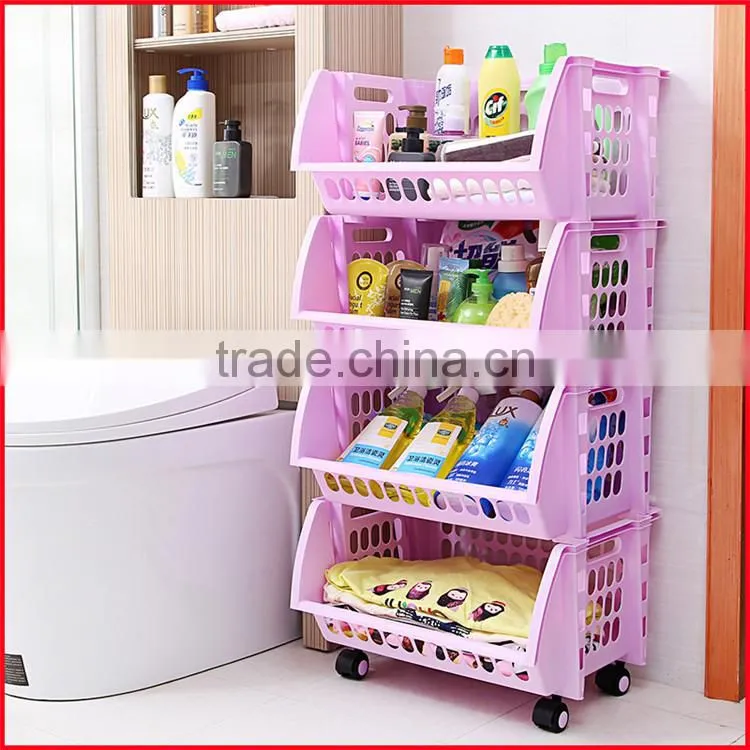 Plastic Stacking Stackers Storage Baskets Vegetable 4 Tier Rack Vegetable