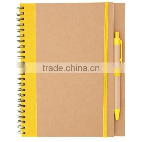 recycled cardboard ecofriendly block-notes with ballpen 65pages