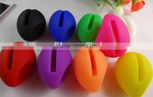 Egg shape silicone loudspeaker / silicone phone holder