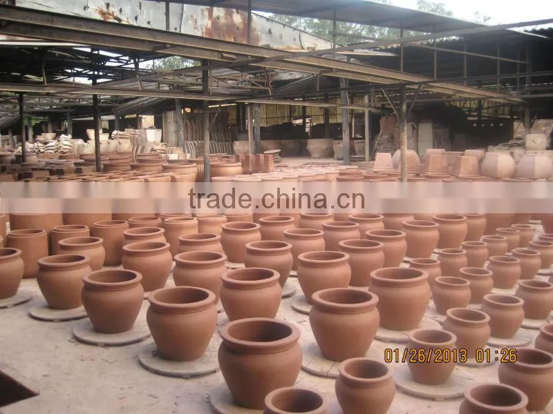 Outdoor terracotta flower pot