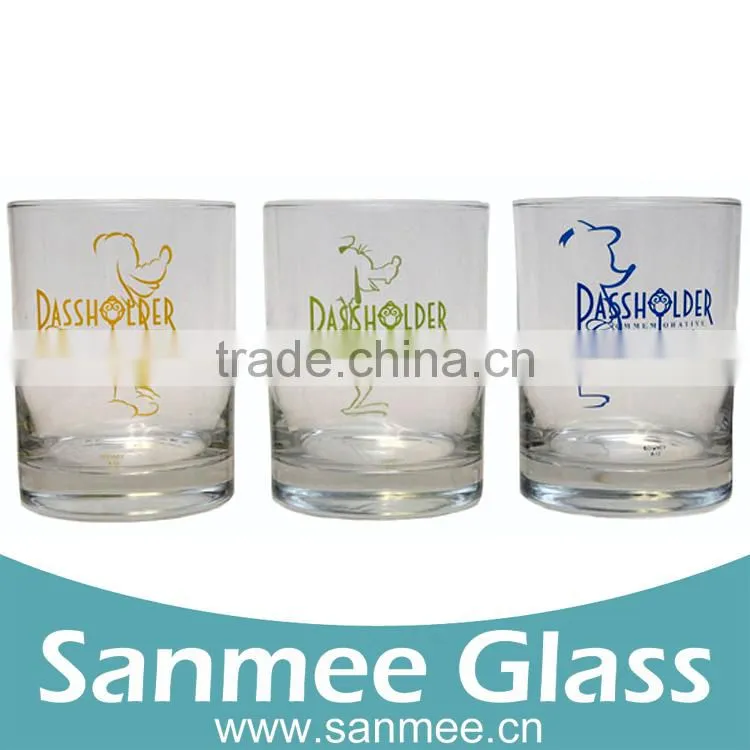 Hot Sales Colorful Logo Design Commemorative Glass Cup