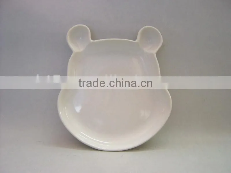kid divided ceramic food serving plate for school