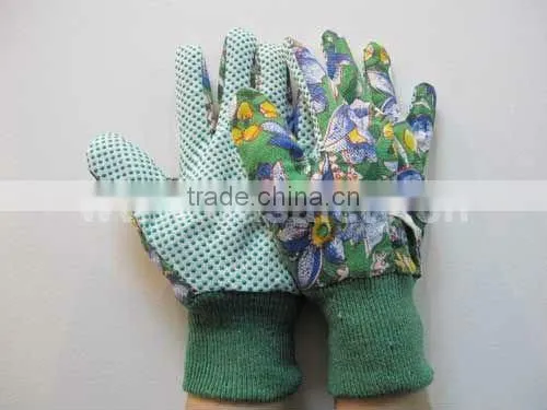 DDSAFETY 2017 Gardening Glove With PVC Dotted On Palm Safety Working Glove